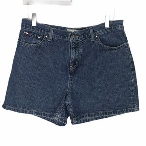 Tommy Hilfiger Boyfriend Denim Shorts Size 10 Mid Rise Classic Blue Jean Shorts